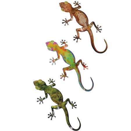 NEXT INNOVATIONS Gecko Set Multi Metal Wall Art 101410018-MULTI